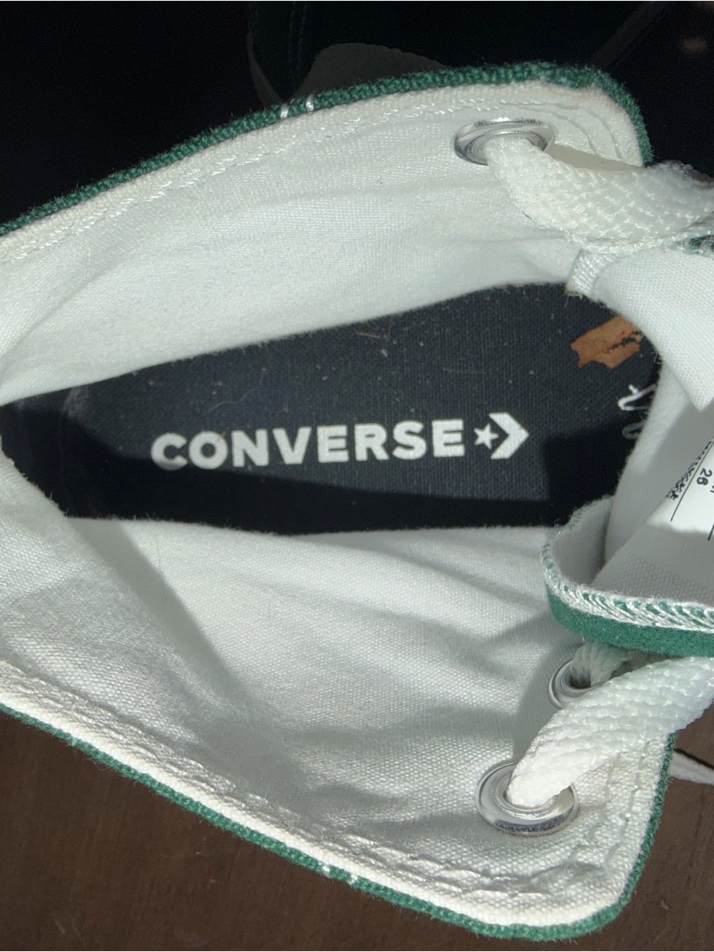 Converse Green High Top Canvas Sneakers with White Accents - Picture 8 of 12